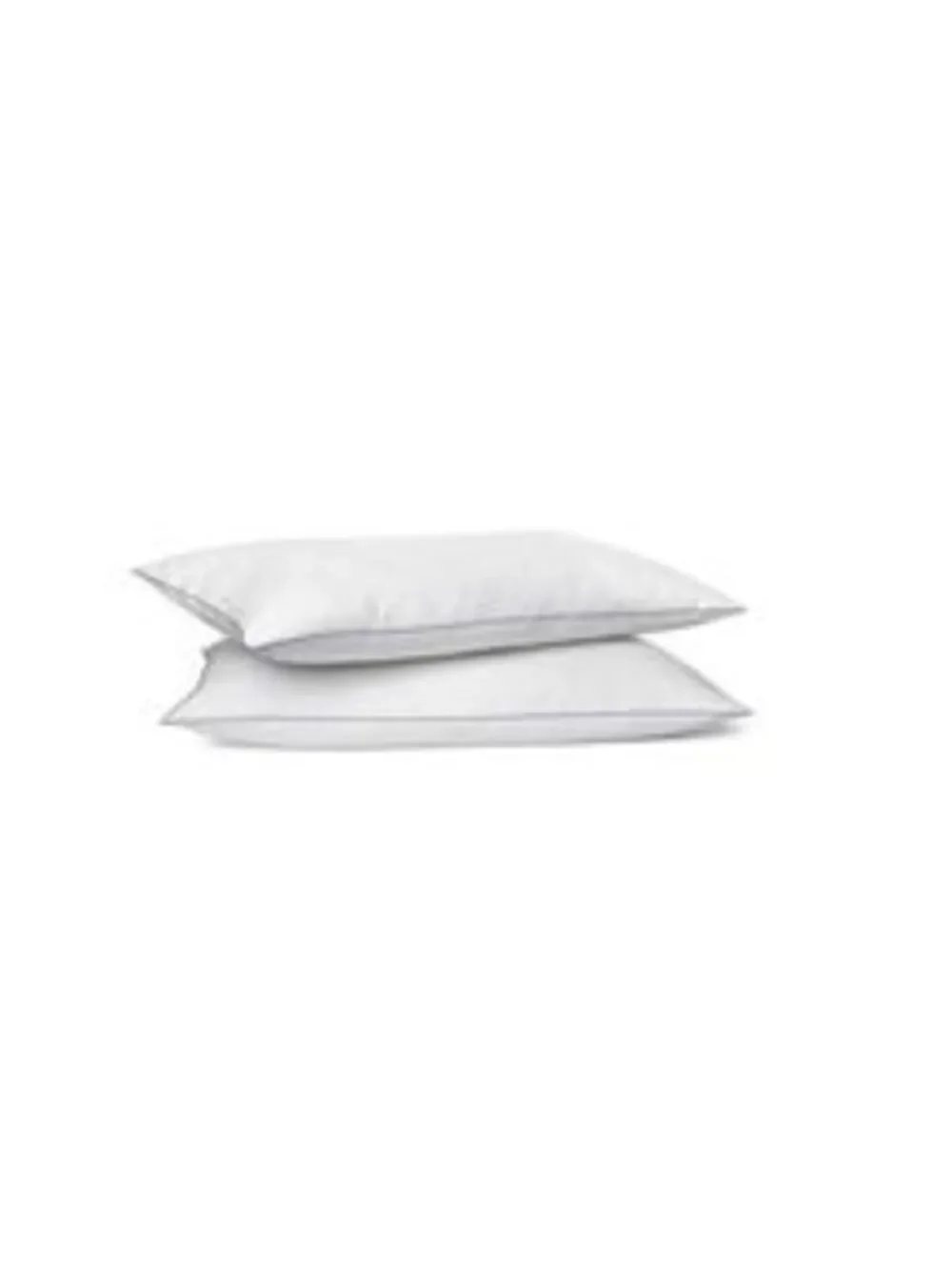 SILLI Full Sort Thin Memory Foam Pillow Queen Set of 2 with Down Alternative
